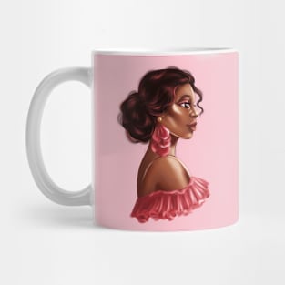 Black Girl Romantic Melanin Portrait Mug